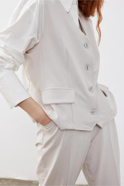 Fahhar Oversize Women's Vest Stone