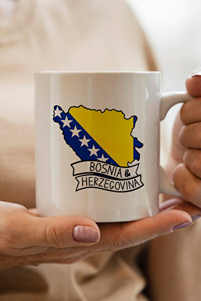 South Steel كوب مطبوع عليه خريطة علم البوسنة والهرسك