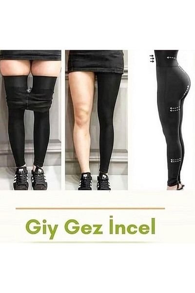 Sh Mağazacılık Ultra-High Waist - 2-Size Smoothing Silicone Anti-Slip Abdominal Basen and Hip Leggings