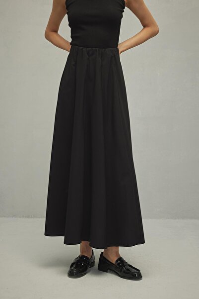 Fahhar Black Piping Skirt