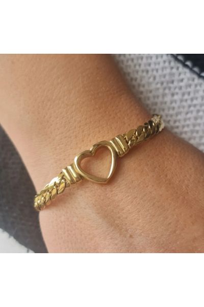 SE Jewellery Vip Special Series Italian Steel Heart Bracelet