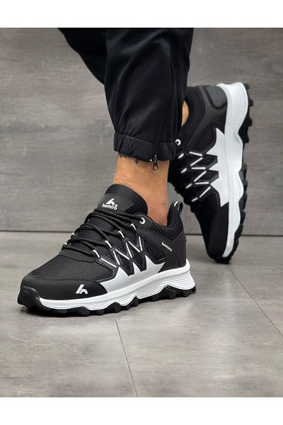 homiro Waterproof Trekking Sneakers-Black-White