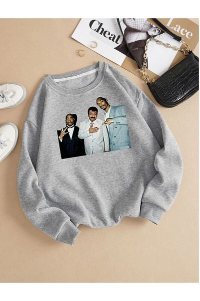 Moda Glo Unisex Μουσουλμανική στάμπα με λαιμόκοψη βαμβακερή φούτερ