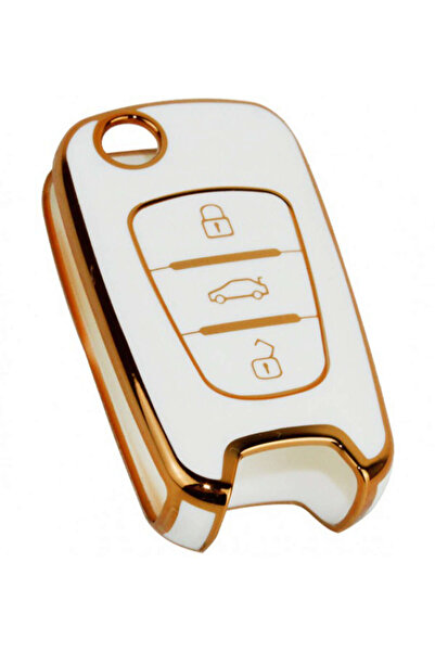 AFT Защитен калъф TPU за дистанционно за запалване, бял, Hyundai Accent Era-i20-i30-elentra-tucson Kıa DPmah