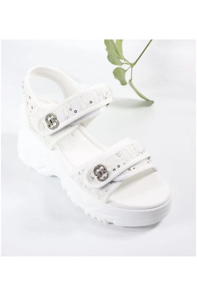 Guja 24y413-2 Women's High Wedge Sole Stone Premium Sandals