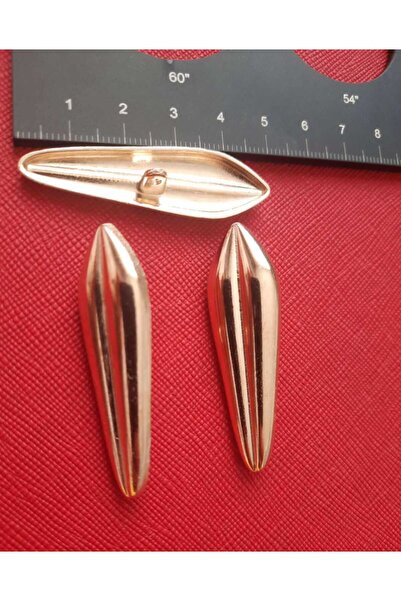 Beyna Special Z.A.R.A Design Yellow Plated Metal Button 5 cm 1 Pack 4 Pieces