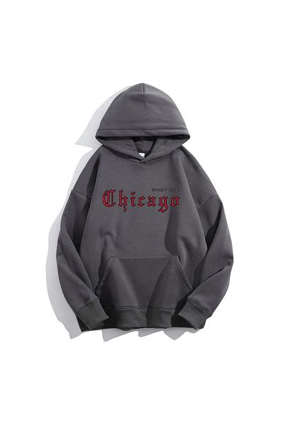 Moda Glo Hanorac cu glugă unisex Windy City Chicago