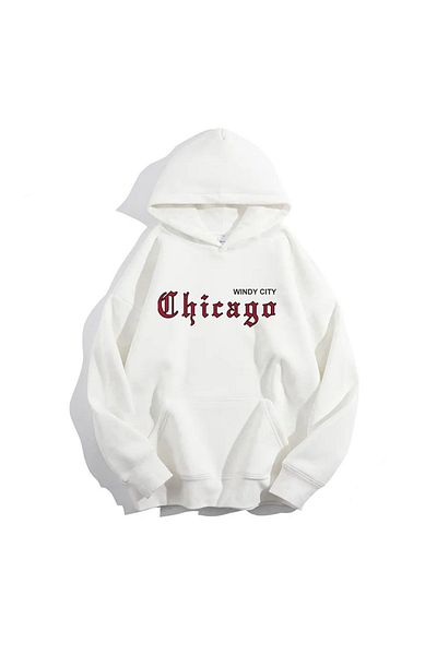 Moda Glo Hanorac cu glugă unisex Windy City Chicago