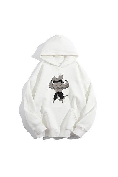 Moda Glo Unisex Muscular Back Hooded Sweatshirt