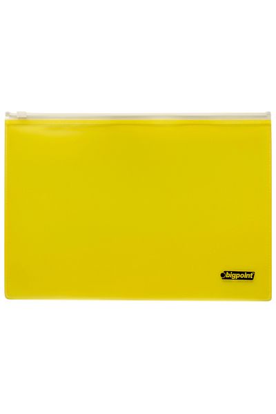 Bigpoint 12 Yellow Pp Document Bags - Ziplock A4 File