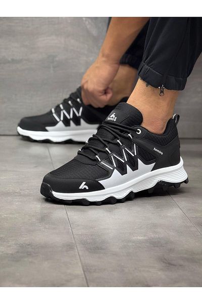 homiro Waterproof Trekking Sneakers-Black-White