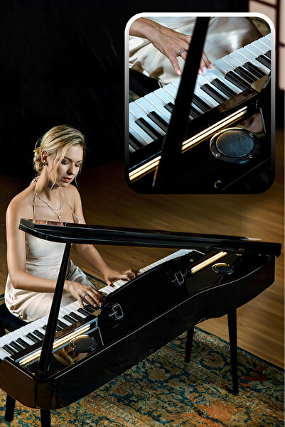 Maxword Jammy Yüksek Kaliteli Hammer Action 88 Tuşlu Dijital Piyano (SİYAH)