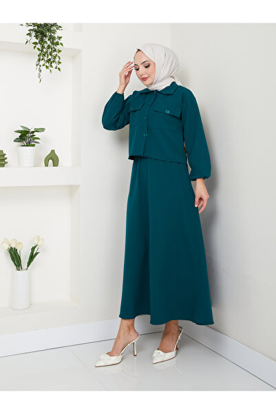 VOLT CLOTHİNG Női sapkás ing szoknya szett