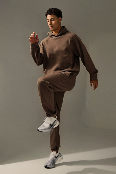 BayBayan Ανδρικό σετ αθλητικής φόρμας με κουκούλα με καγκουρό τσέπη 3 κλωστών