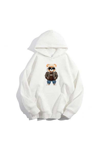 Moda Glo Φούτερ με κουκούλα Unisex Bruh Bear