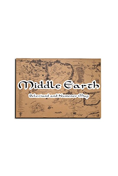 Talented Bears Workshop Middle Earth, Beleriand Ve Numenor Haritası, Yüzükler...