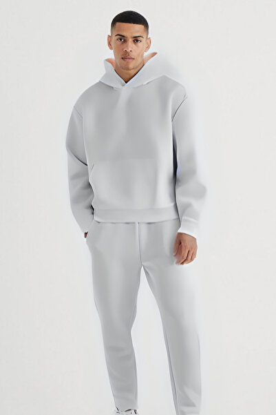BayBayan Ανδρική φόρμα αθλητικής φόρμας με κουκούλα και τσέπη με 3 κλωστές
