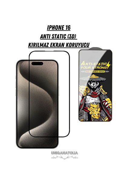 IPhone 16 Anti-static 3d Dustproof Unbreakable Screen Protector