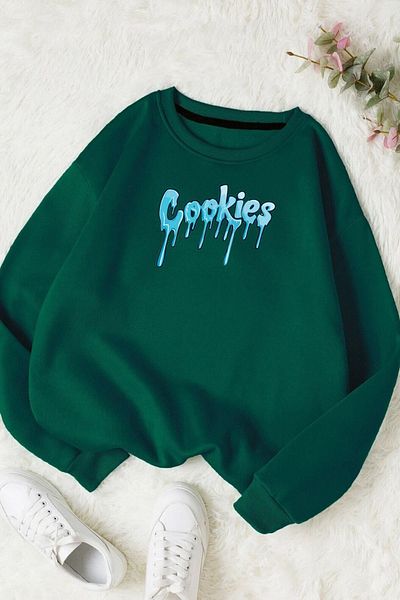 Moda Glo Βαμβακερό φούτερ με στάμπα Unisex Cookies