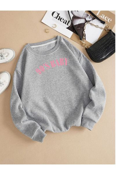 Moda Glo Βαμβακερό φούτερ Unisex 90's Printed Crew Neck