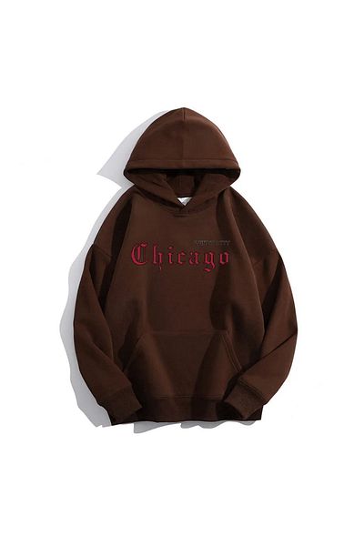 Moda Glo Φούτερ με κουκούλα Unisex Windy City Chicago