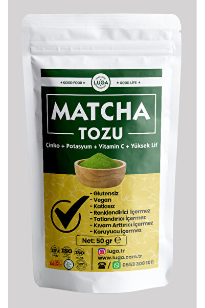 Luga Matcha Tozu 50 gr - % 100 Orijinal Matcha Çayı