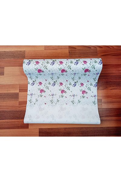 Blue Home خزانة PVC غير قابلة للانزلاق من PINK Floral Lux - غطاء للرف والدرج، 50 سم × 15 مترًا