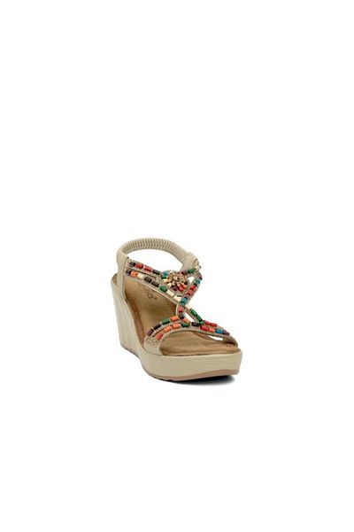 Guja 24Y156-2 Women's Stoned High Wedge Sole Sandals