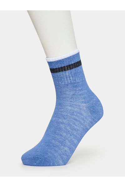 Styli Pack of 5 - Stripe Cuff Printed Crew Socks