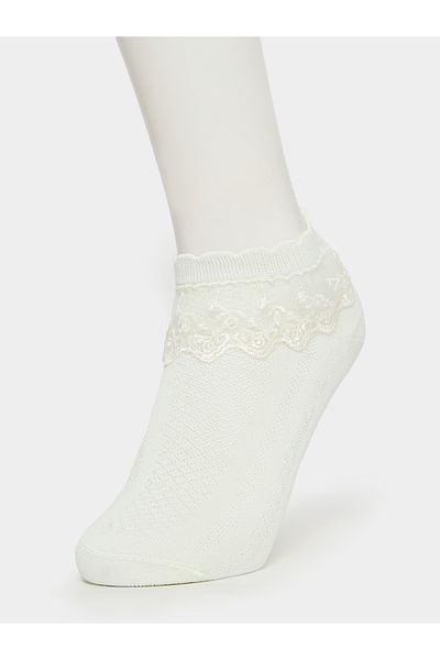 Styli Lace Insert Knit Socks