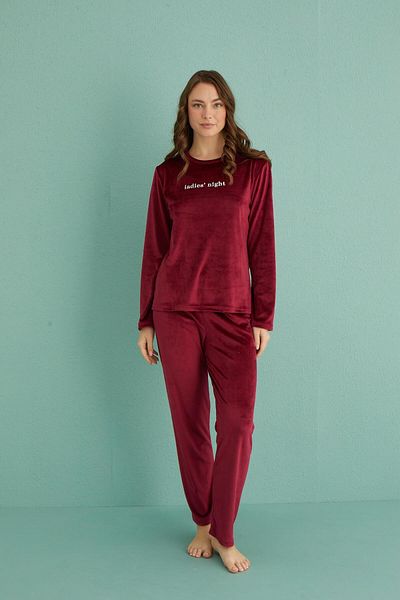 gd goldoremi 13166-12 Costum de pijama din catifea Ladles Night pentru femei
