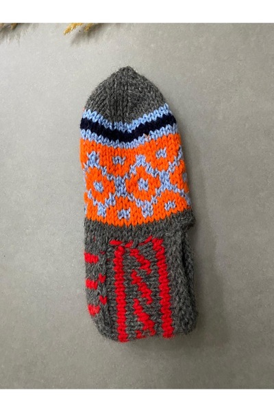 MESKSTORE El Örgüsü Patik Kışlık Sıcak Tutan Patik 3 Çift 42-44 Numara