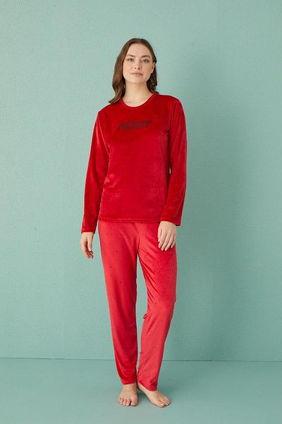 gd goldoremi 13312-6 Women's Good Morning Beautiful Velvet Pajama Set