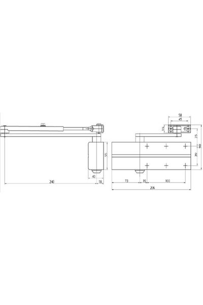ASSA ABLOY Dc140 Elbow Arm Door Closer