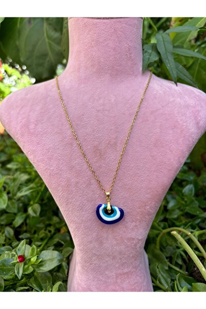 derokas Gökkuşağı Murano Paslanmaz Çelik Zincir Kolye Gold