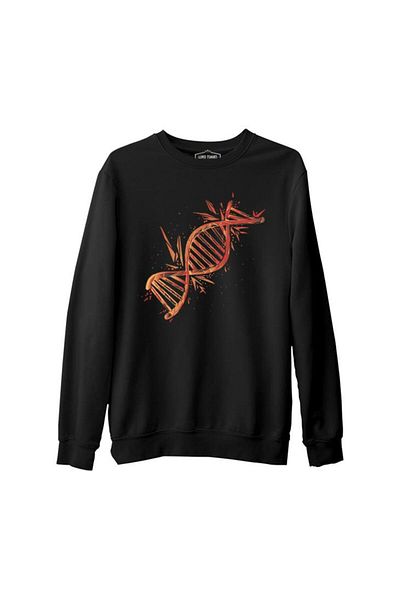 Lord T-Shirt Dna Chain Exploding Black Men's Thick Sweatshirt