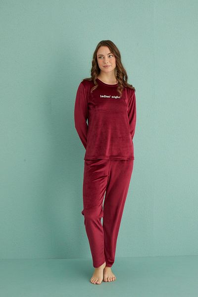 gd goldoremi 13166-12 Costum de pijama din catifea Ladles Night pentru femei