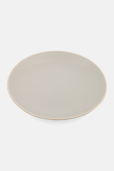 Muy Mucho Stoneware Dessert Plate, Grey