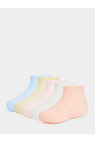 Styli Pack of 5 - Flower Jacquard Ankle Length Socks