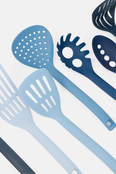 Phantom Chef 7 Pieces Nylon Utensils Set, Ice Blue