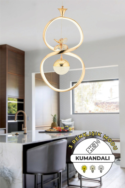 Capella Aydınlatma Galvin Kumandalı 3 Renk Işık Özellikli Dimmerli Modern Kap...