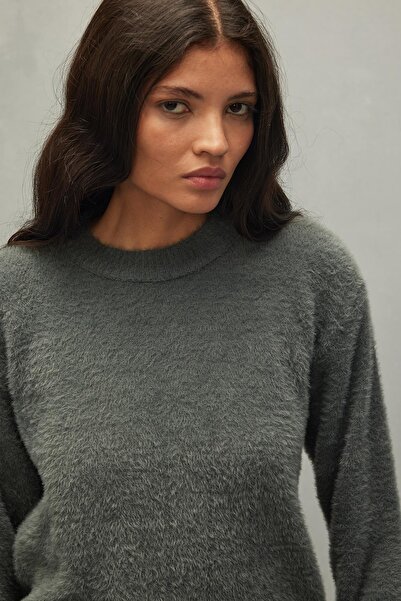 Fahhar Anthracite Soft Crop Sweater