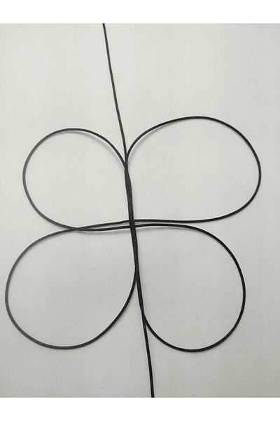 Eskişehir hobi sanat Κολιέ με λεπτό κορδόνι Cevşen 3 μέτρα 1 mm - Μαύρο κορδόνι φυλαχτού