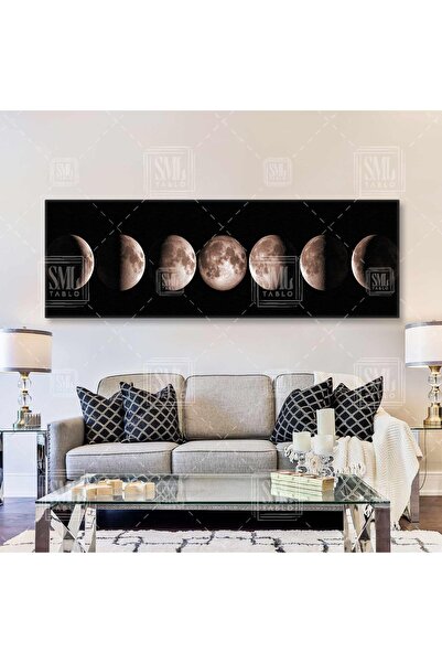 SML TABLO Ayın Tüm Evreleri Sepya Dünyanın Uydusu Ay Evreleri Uzay Bilimi Moo...