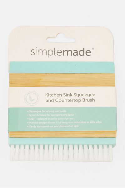Simplemade Kitchen Sink Squeegee And Countertop Brush, Green