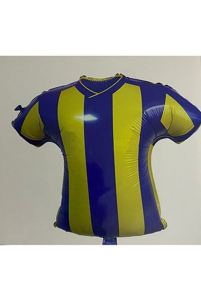 Party Time Yellow Navy Blue Jersey Foil Balloon Yellow Navy Blue Fan Concept Party Celebration Balloon 45 cm (18 Inch)