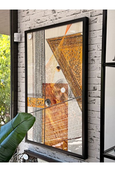 Ornamenti Design Yellow Rope Kristal Epoksi Taşlı Reçine Tablo 75x115 Cm