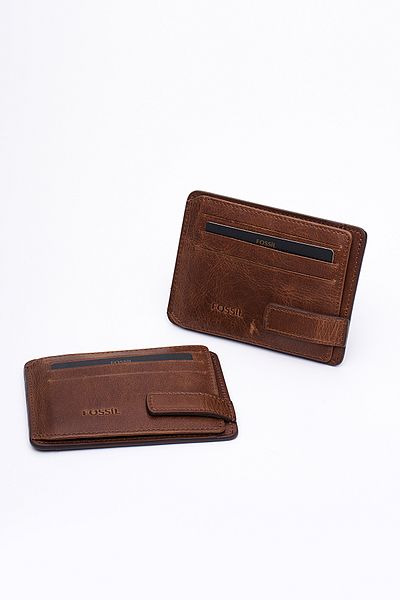Fossil Men's Card Holder Wallet 8001 - Genuine Real Leather