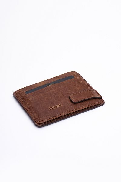 Fossil Men's Card Holder Wallet 8001 - Genuine Real Leather