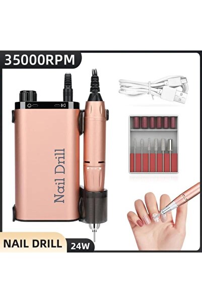 Zigver elektrikli tırnak matkap makinesi manikür için freze kesicisi Set jel ...